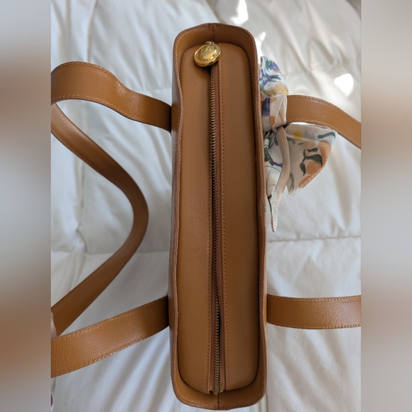 Authentic Vintage Christian Dior Caramel Leather Tote Bag - Picture 5 of 11